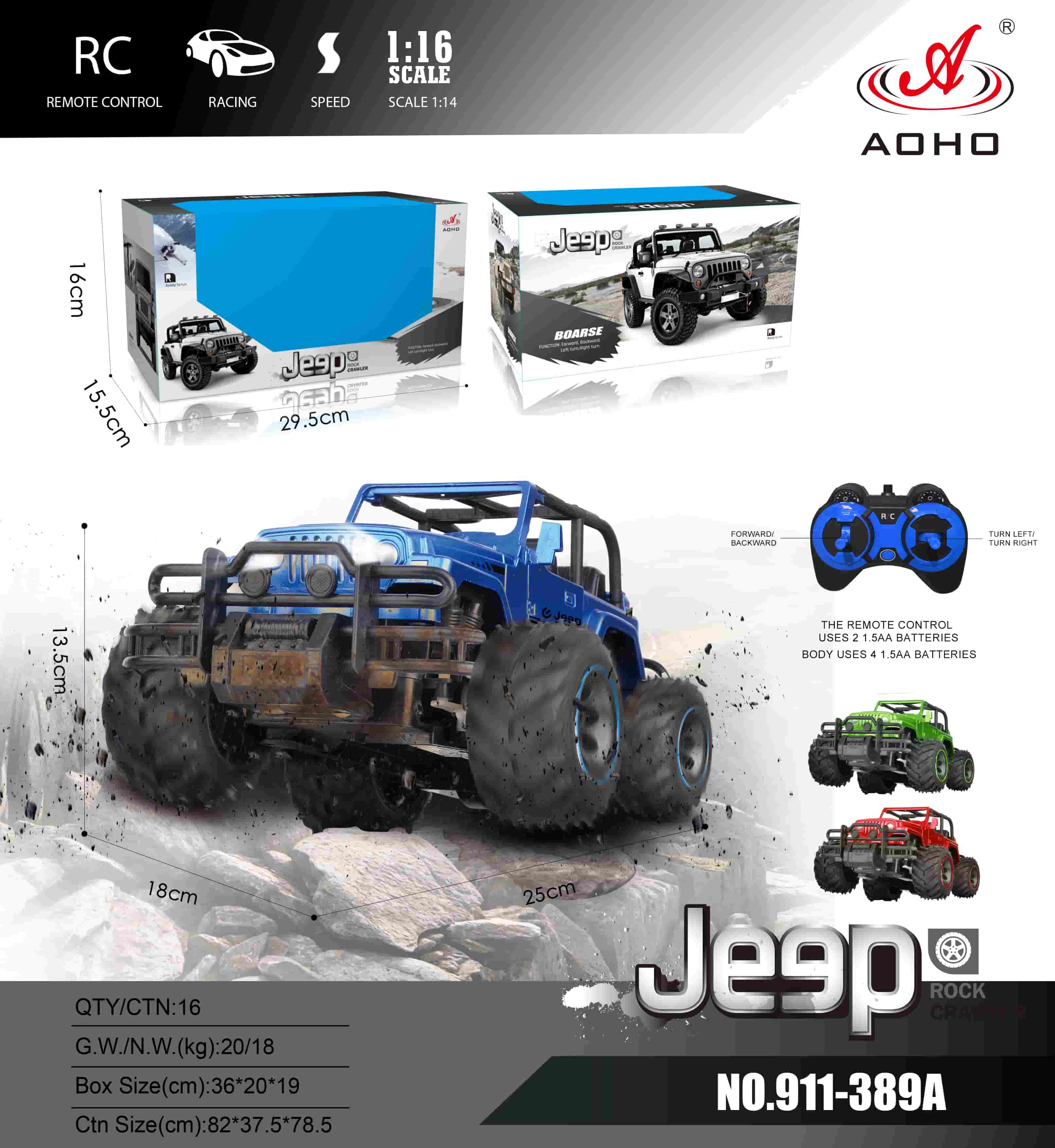 911-389A 1:16 RC Off-Roader