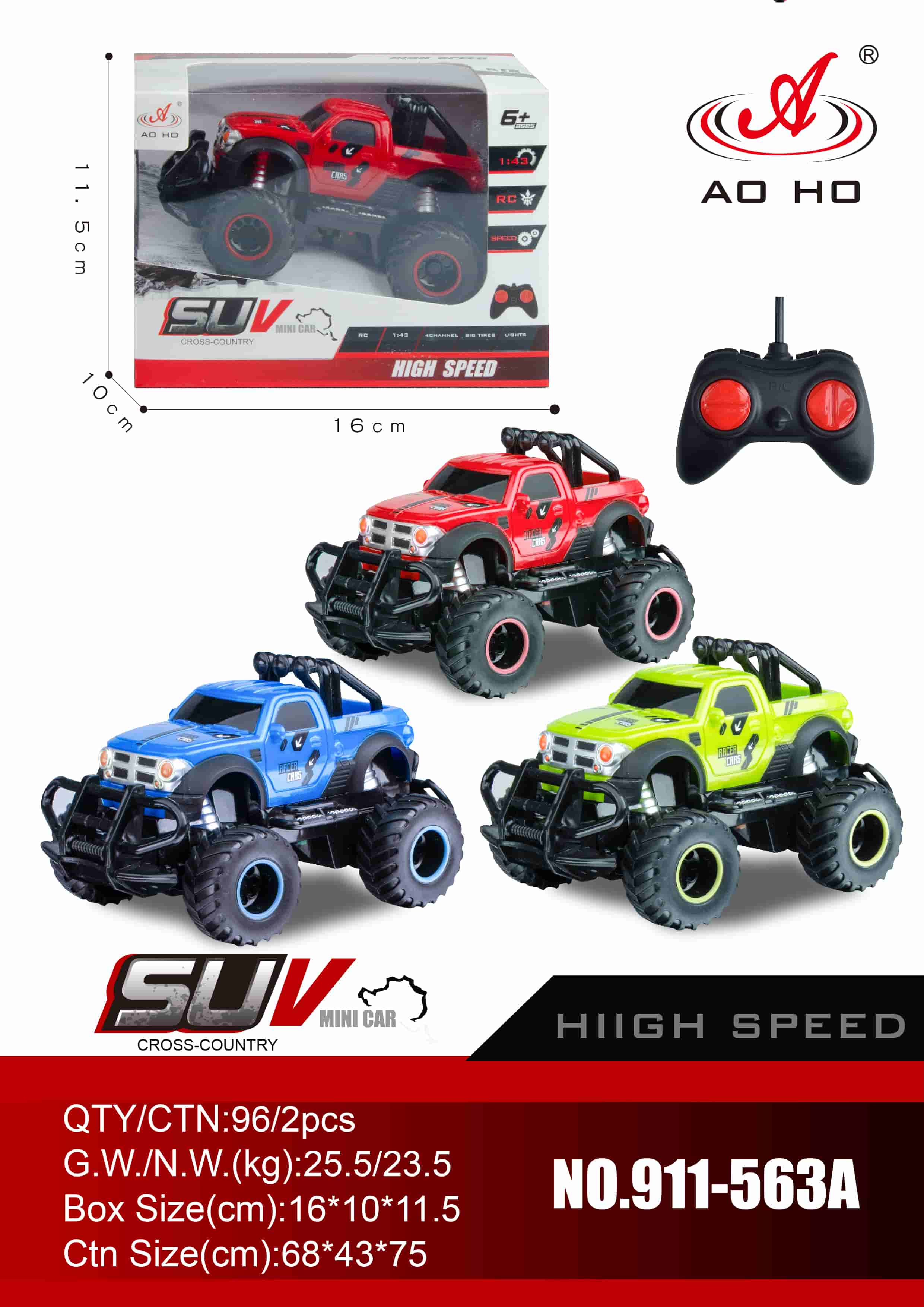 911-563A 1:43 RC Off-Roader