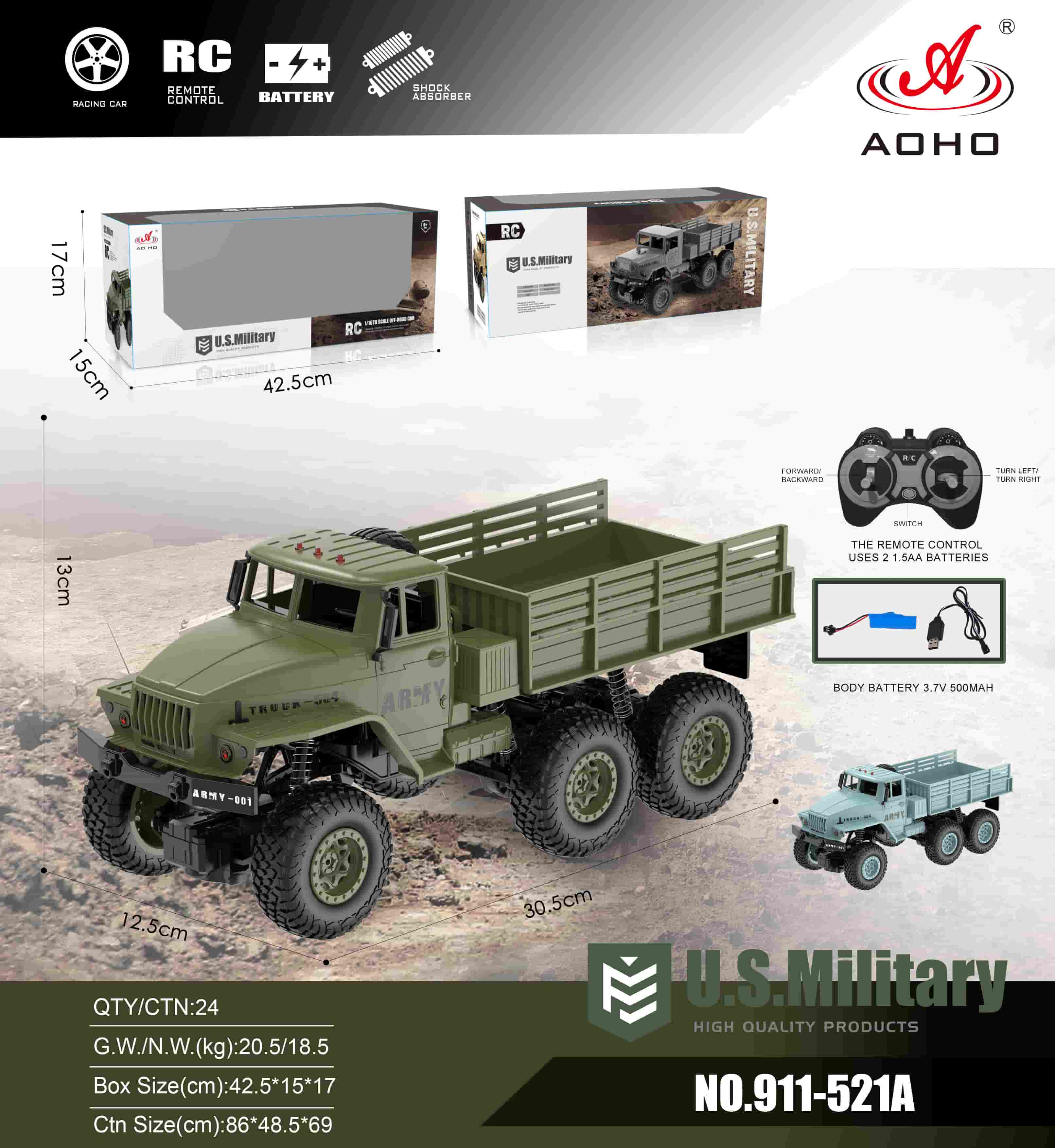 911-521A RC Army Truck